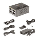 StarTech AS445C-POE-INJECTOR 8 Port 5/2.5/1G Indtl Eth Net Switch w 4 PoE++ 160W