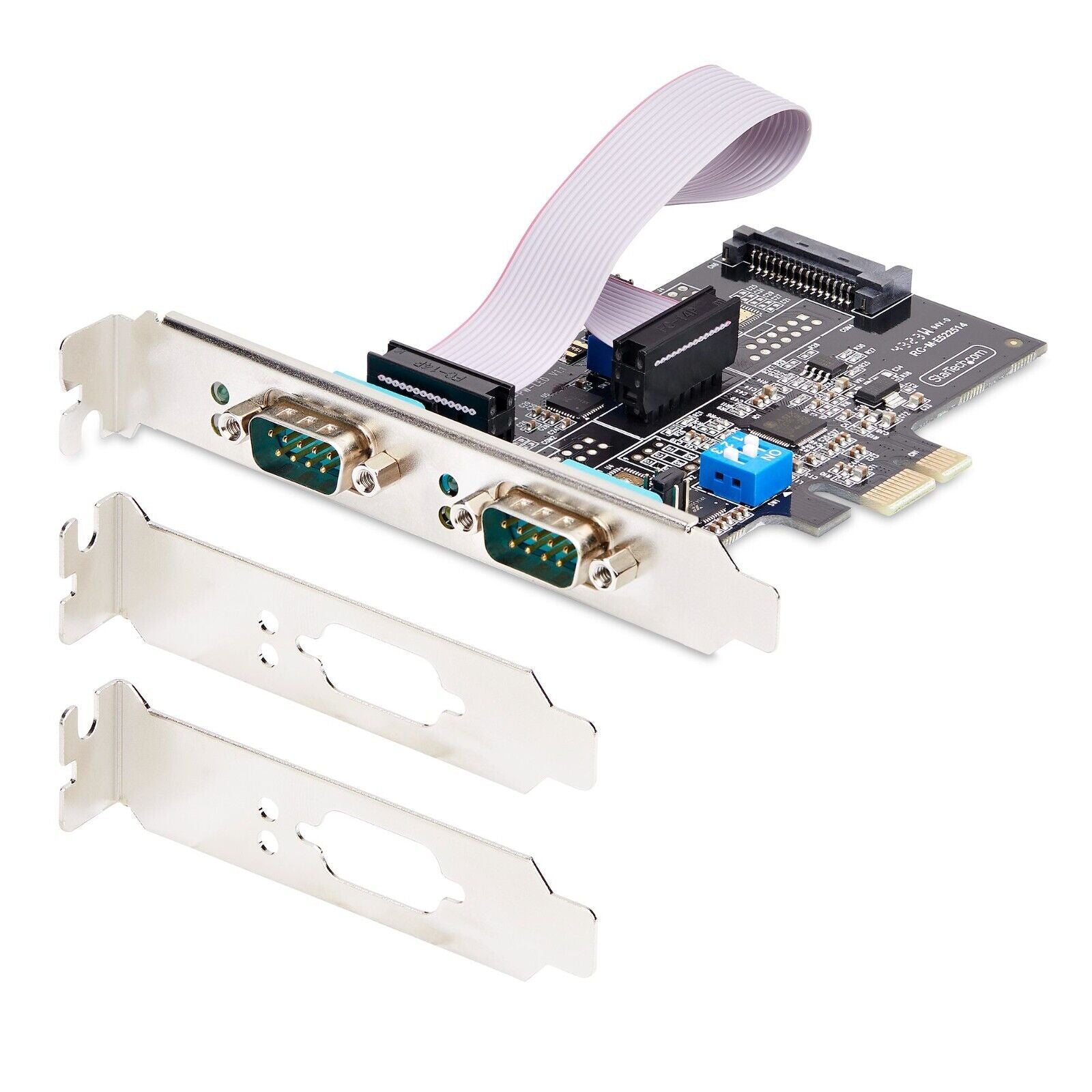 StarTech 2S232422485-PC-CARD 2-Port Serial DB9 RS232 422 485 Adapter PCIe Card