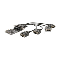 StarTech PEX4S553B 4 Port RS232 Serial Adapter Low Profile Card with B/O Cables