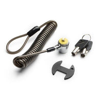 HAT Design Works PTS-CST-B Locking Security Tether, Coiled, Black