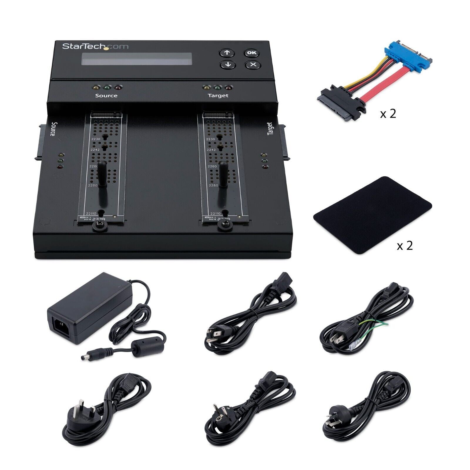 StarTech SM2DUPE11 M.2 NVMe SATA Duplicator Eraser 2.5"/3.5" Dock for SSD HDD