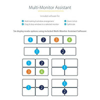 StarTech USB32HD4 USB-A to 4x HDMI External Multi Monitor Video Converter Hub