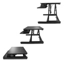 StarTech ARMSTSLG Sit Stand Desk Converter w Keyboard Tray Adjustable Height