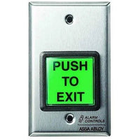 HES TS-2-2T Request-to-Exit Station with Electronic Timer, 2" Green Square Push