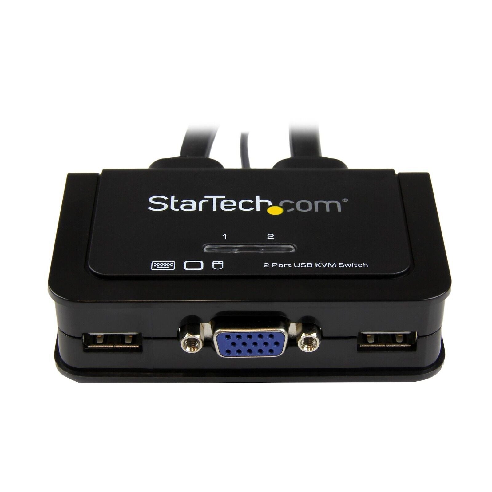 StarTech SV211USB 2 Port USB VGA KVM Switch Box w Cables Remote On/Off