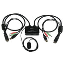 StarTech SV211HDUA 2 Port USB HDMI 3.5mm KVM Switch w Cables & Remote Switch