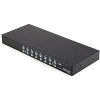 StarTech SV1631DUSBUK 16 Port VGA 2 USB KVM 1U Rack Switch w Cables Power Brkts