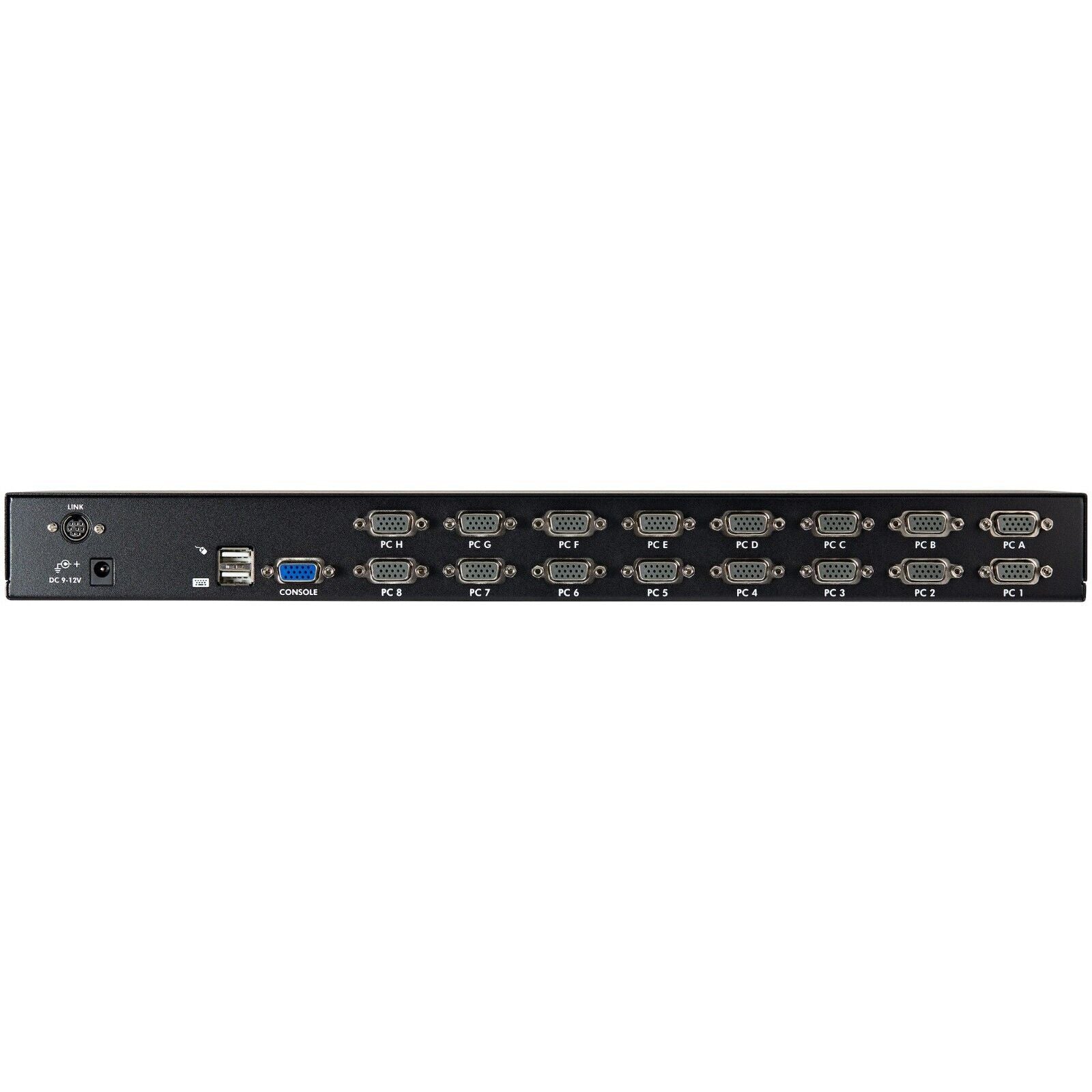 StarTech SV1631DUSBUK 16 Port VGA 2 USB KVM 1U Rack Switch w Cables Power Brkts