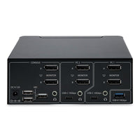 StarTech P2CDD143-KVM-SWITCH 2-Port DisplayPort 8K KVM Switch 4x USB 3.5mm Power