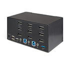 StarTech SV231TDPU34K 2 Port Triple DisplayPort KVM USB 3.5mm Audio Switch Power