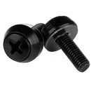 StarTech CABSCREWSM5B 100Pk M5 High Quality 12mm Mounting Screws Black TAA