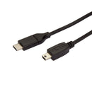 StarTech USB2CMB2M 6Ft USB-C to Mini-USB Cord M/M TB3 Charge Sync Black Cable