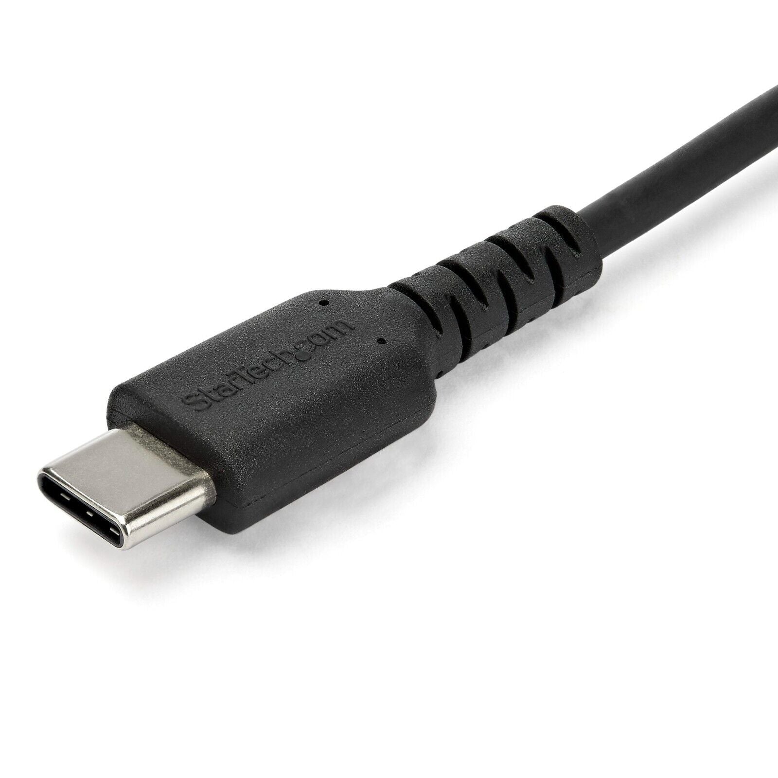StarTech RUSB2AC1MB 3Ft USB-A to USB-C M/M Fast Charging Sync Rugged Black Cable
