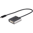 StarTech CDP2DVIEC 12In USB C to DVI-D Video Converter Adapter TB3 Compat Black