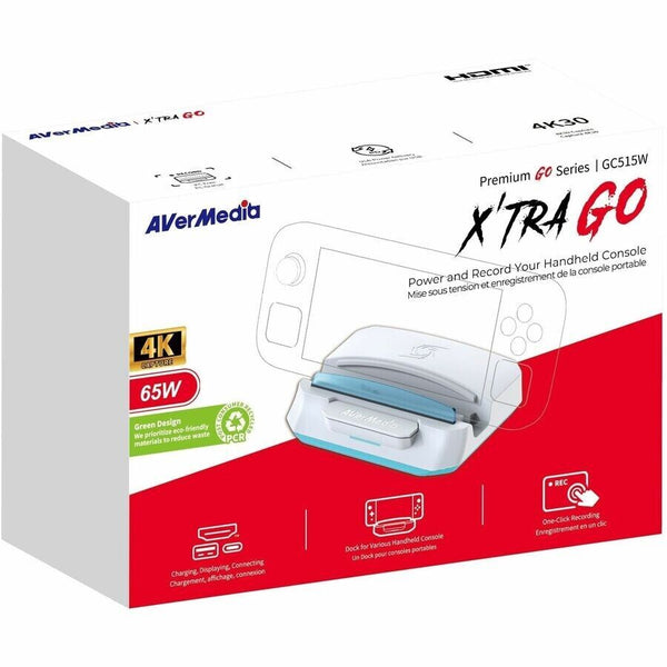 AVerMedia GC515 X'TRA GO Video Game Recording 4K 2160p 120FPS USB Audio White