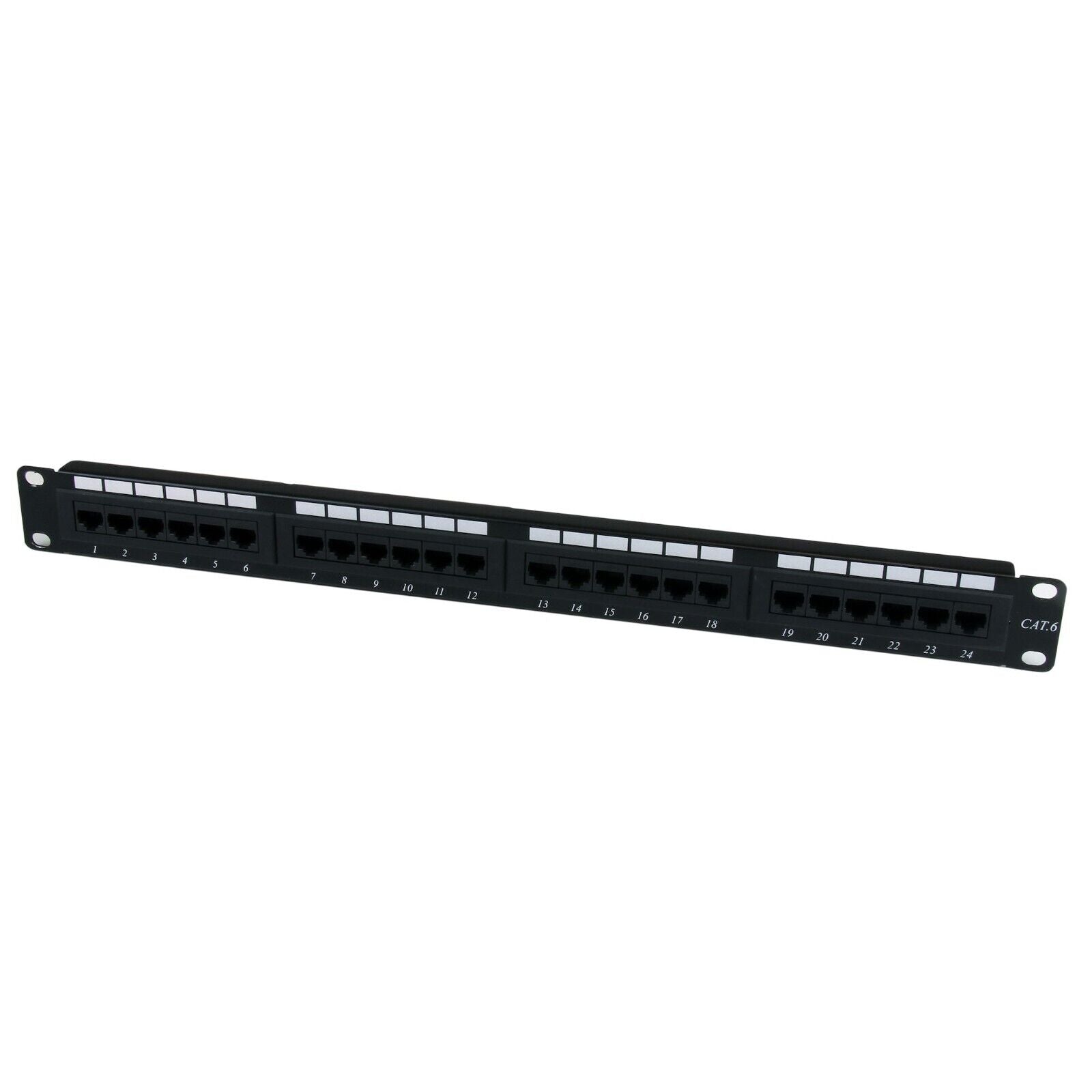 StarTech C6PANEL24 24 Port CAT6 Patch Panel RJ45 110 Type Network Rack ...