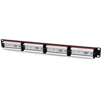 StarTech C6PANEL24 24 Port CAT6 Patch Panel RJ45 110 Type Network Rack Mount