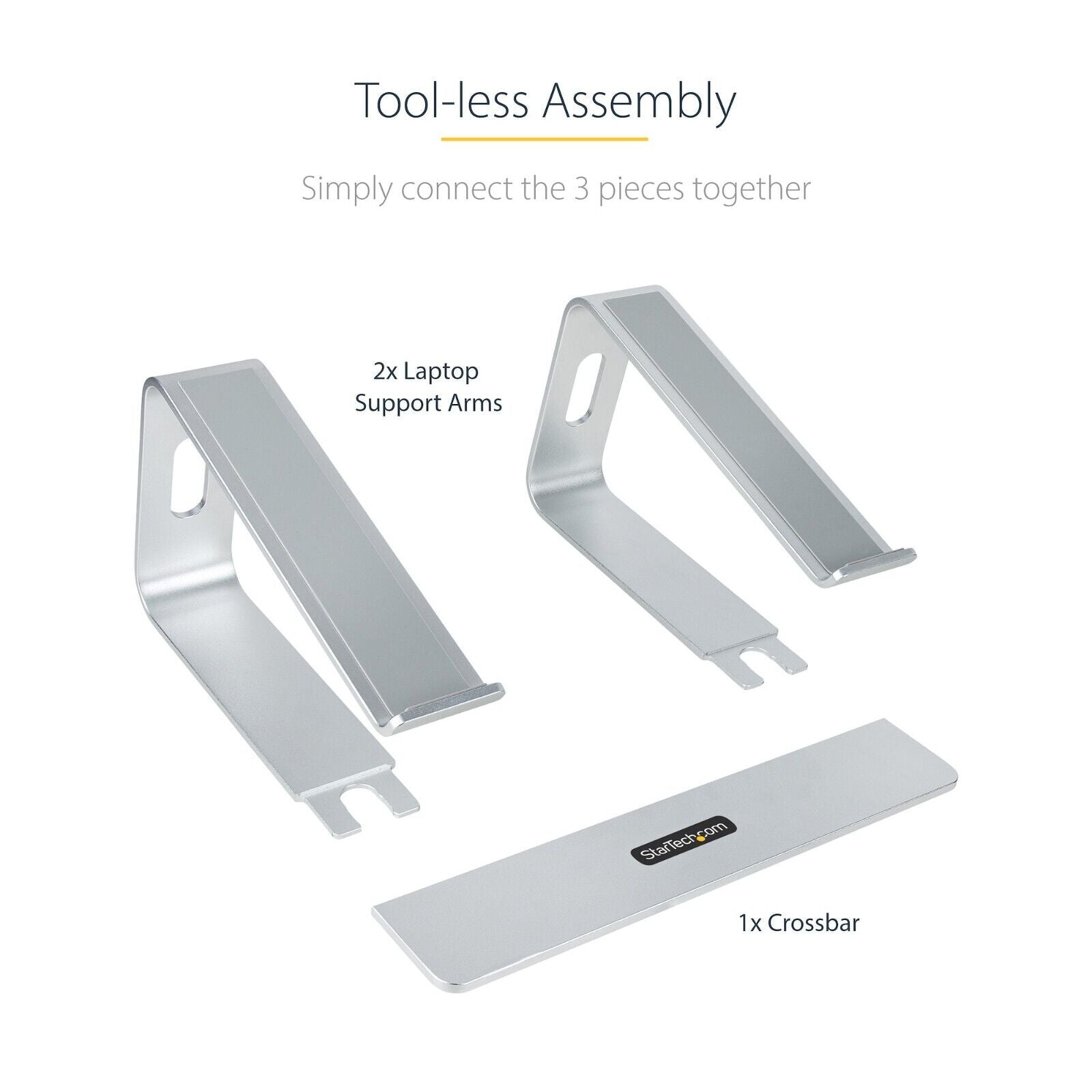 StarTech LAPTOP-STAND-SILVER Laptop Stand Riser for Desk Aluminum for 13"-17"