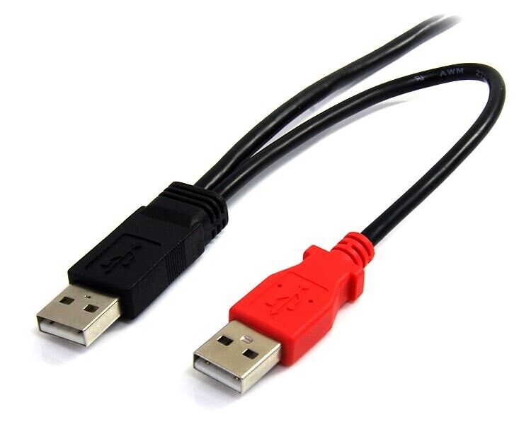 StarTech USB2HABMY1 3Ft USB Dual USB A to USB-Mini-B Y Splitter for External HDD