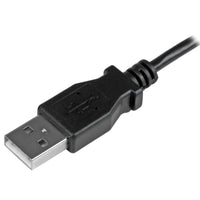 StarTech USBAUB1MLA 3Ft Left Angle Micro-US to USB M/M Charge Sync Black Cable