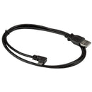 StarTech USBAUB1MLA 3Ft Left Angle Micro-US to USB M/M Charge Sync Black Cable