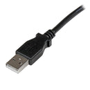 StarTech USBAB1ML Left Angle USB A to Left Angle USB-B Cord Black Cable