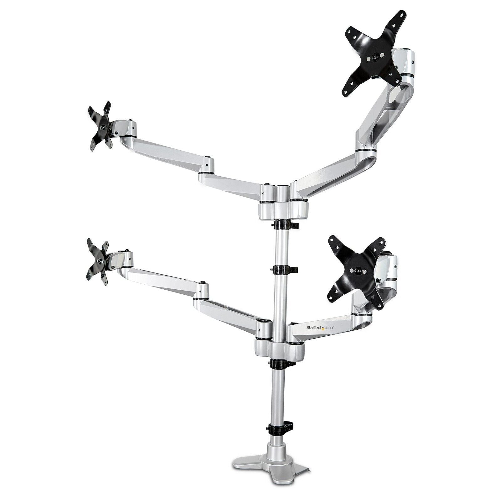 StarTech ARMQUADPS Quad Monitor ARTI ADJ Arm Desk Mount Clamp VESA 4x 30" 24lbs