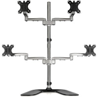 StarTech ARMQUADSS Quad Monitor Stand Desk Adjust Stand ERGO VESA 32" 17lb TSR