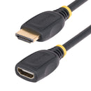 StarTech HD2MF18INL 18In HDMI 2.0 4K Extension Cable M/F Port Saver Adapter BLK