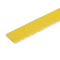 StarTech HKLP25YW 25Ft Hook & Loop Tape Roll Reusable Cable Fastener Ties Yellow