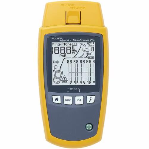 Fluke Networks MS-POE 5018508 MicroScanner PoE Cable Verifier Tester w Pouch