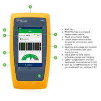 Fluke Networks LIQ-100 5226604 LinkIQ Cable Network 10G-Base-T PoE Tester