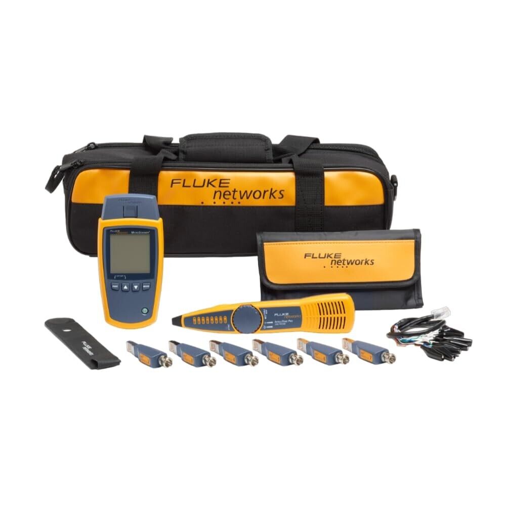 Fluke Networks MS2-KIT 2772451 MicroScanner2 RJ11 RJ45 COAX Professional Kit