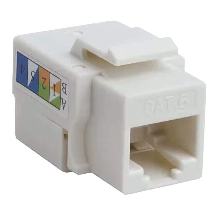 4XEM 4XKJC6WH CAT6 Keystone Jack Punch Down UTP 110-Type RJ45 White