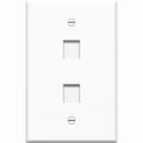 4XEM 4XFP02KYWH 2 Port Outlet RJ45 CAT5 CAT6 Ethernet Wall Plate White