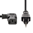 StarTech PXT101L3 3Ft Power Cord NEMA5-15Pto C13 Right Angle Computer Cord