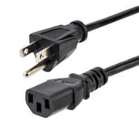 StarTech PXT1011010PK 10Pk 10Ft Computer Monitor Power Cord NEMA5-15P C13 Plug