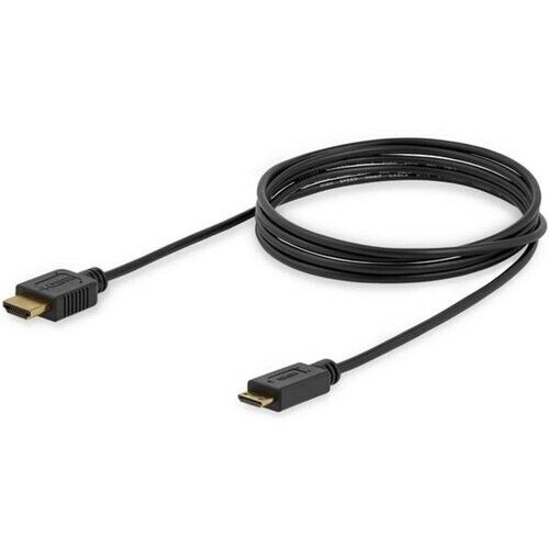 StarTech HDMIACMM6S 6Ft Mini HDMI to HDMI M/M HighSpeed Slim Black Adapter Cable