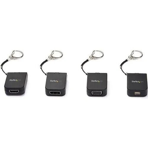 StarTech CDP2VGAFC USB-C to VGA Converter Adapter Keychain Dongle Black