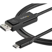 StarTech CDP2DP2MBD 6Ft USB-C to DisplayPort DP 1.2 Adapter Display Cable Black