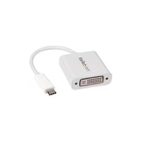 StarTech CDP2DVIW USB-C to DVI Adapter Dongle USB for Mac Chrome Projector White