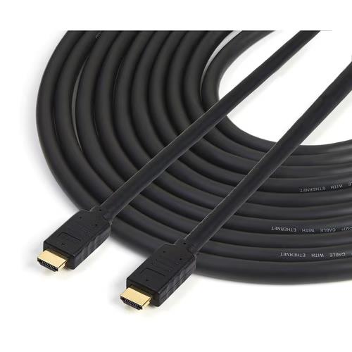 StarTech HD2MM15MA 50Ft HDMI 2.0 Active CL2 Rated In-Wall Cord Black Cable