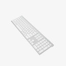 Macally ACEBTKEYACB Wireless Bluetooth Rechargeable Keyboard Mouse Alm White MAC