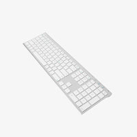 Macally ACEBTKEYACB Wireless Bluetooth Rechargeable Keyboard Mouse Alm White MAC