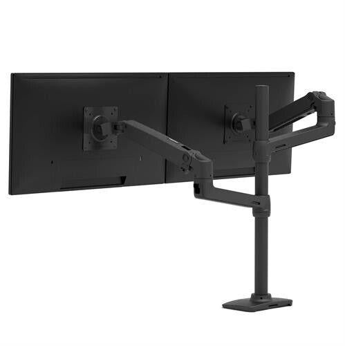 Ergotron 45-509-224 LX Dual Stacking Arm Tall Pole VESA Mount Stand 75 100 Black
