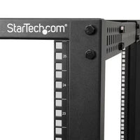 StarTech 4POSTRACK25U 25U Open Frame Server Rack 4 Post w Nuts Screws Casters