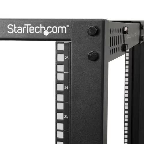 StarTech 4POSTRACK25U 25U Open Frame Server Rack 4 Post w Nuts Screws Casters