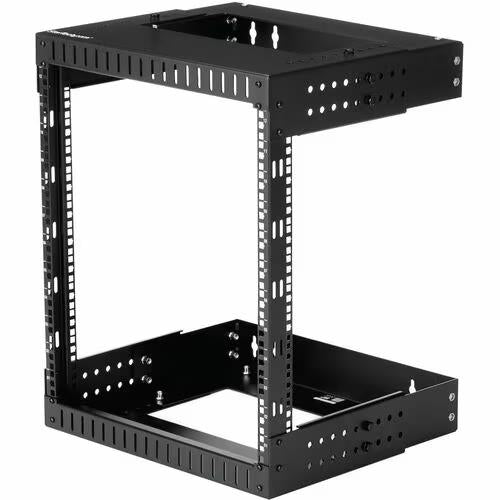 StarTech RK12WALLOA 2Post 12U 19" Wall Mount Open Frame Rack Adjustable Depth