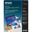 Epson S041568 50 Sheet 8.5"x11" Double Sided Matte Paper 103 Bright 44 lbs White