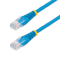 StarTech M45PATCH1BL 1Ft CAT5E Ethernet Cable Molded RJ45 Patch Cord Blue